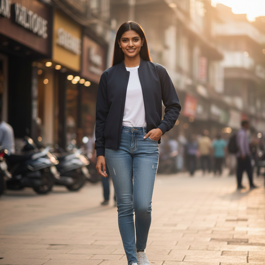 Bomber Jacket - Black, Charcoal Grey
