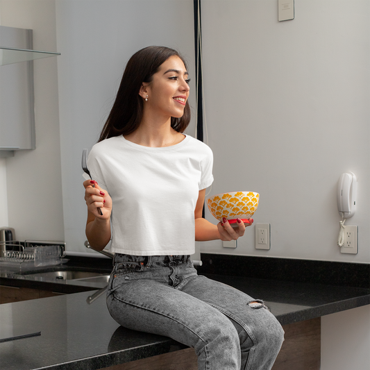Daily Drip Crop Top - White — Tressela