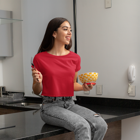 Daily Drip Crop Top - Red — Tressela