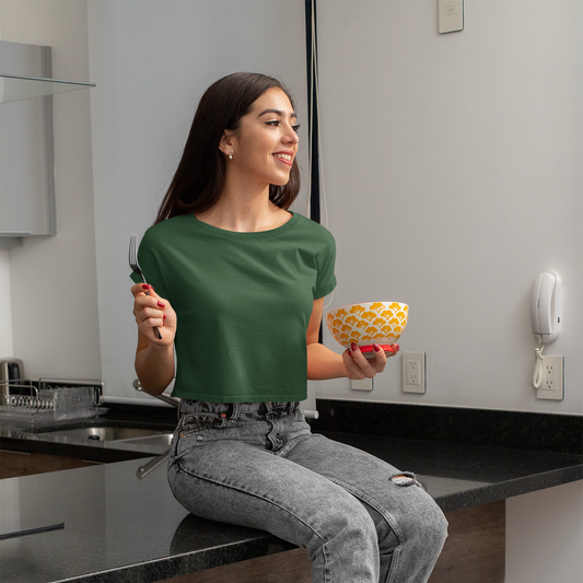 Daily Drip Crop Top - Olive Green — Tressela