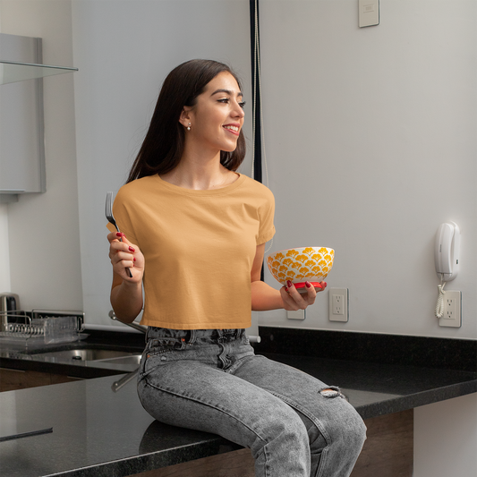 Daily Drip Crop Top - Mustard Yellow — Tressela