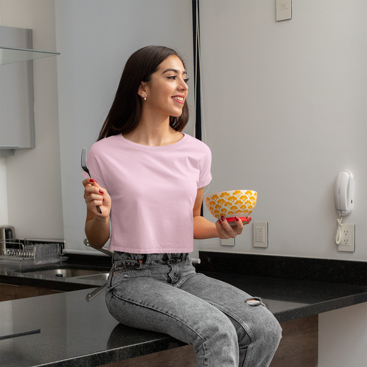 Daily Drip Crop Top - Light Pink — Tressela