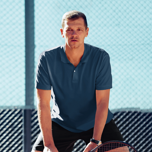 Comfy Plain Polo T-Shirt Navy Blue – Everyday Smartwear — Tressela