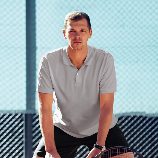 Comfy Plain Polo T-Shirt Melange Grey – Everyday Smartwear — Tressela