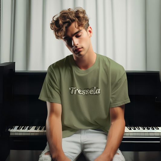 Olive Barbed Edge Tee — Tressela