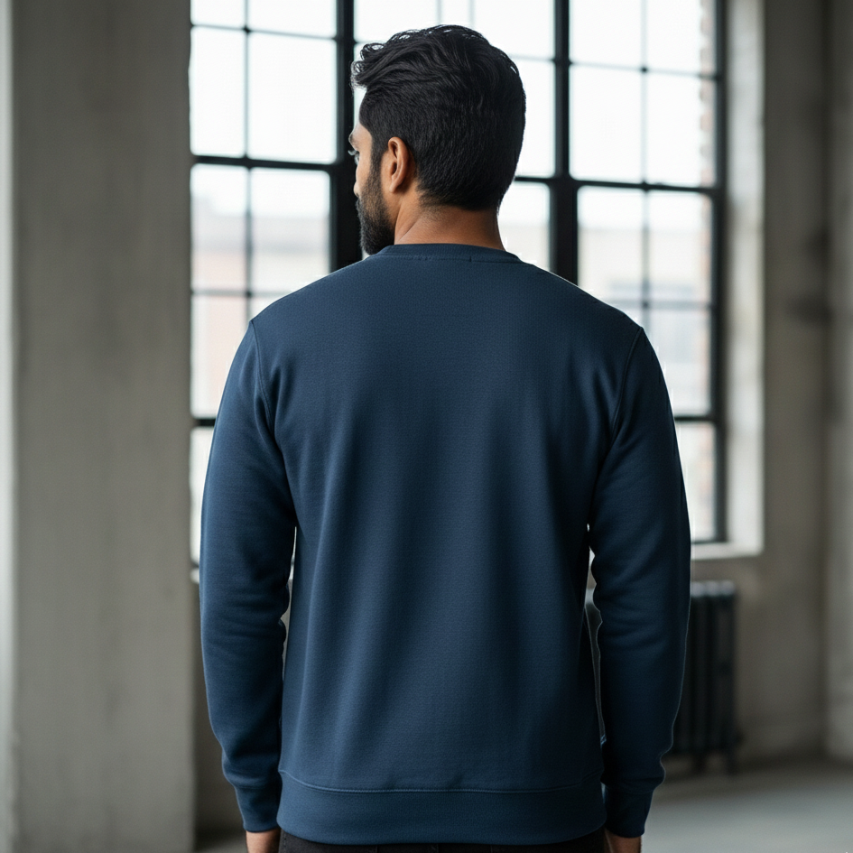 Cozy Sweatshirt - Light Blue, Navy Blue