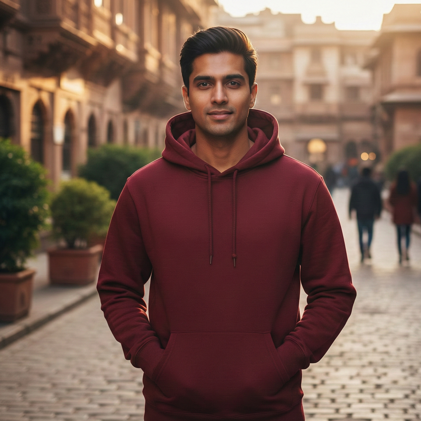 Classy Hoodie - Maroon, Red, Yellow