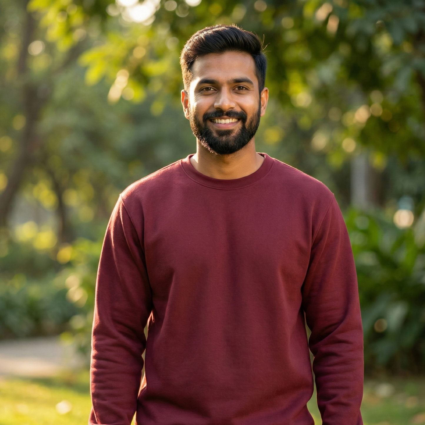 Cozy Sweatshirt - Maroon, Red, Yellow