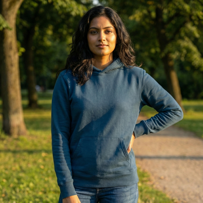 Classy Hoodie - Light Blue, Navy Blue