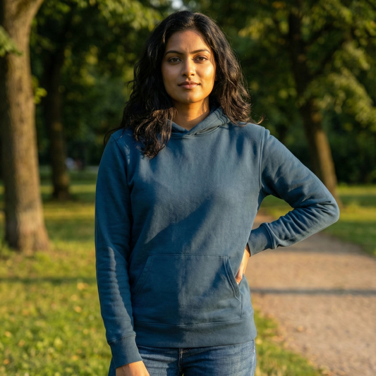 Classy Hoodie - Light Blue, Navy Blue