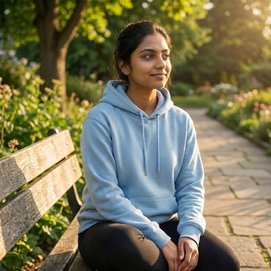Classy Hoodie - Light Blue, Navy Blue