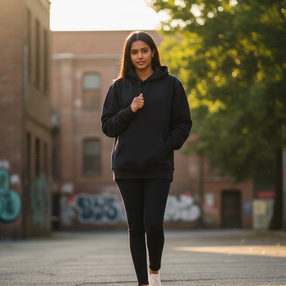 Oversized Hoodie - Black, White, Navy Blue