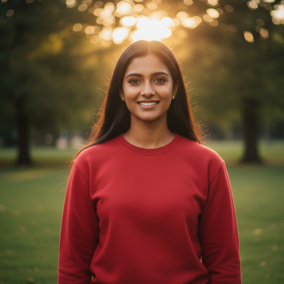 Cozy Sweatshirt - Maroon, Red, Yellow