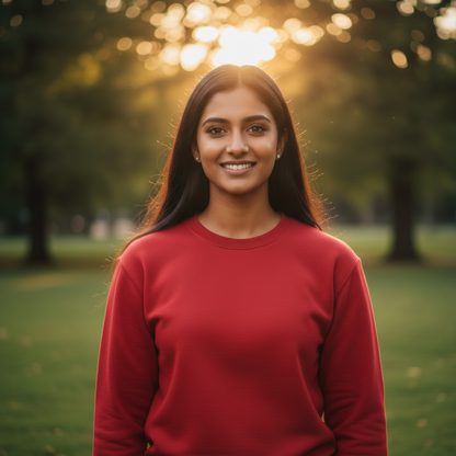 Cozy Sweatshirt - Maroon, Red, Yellow