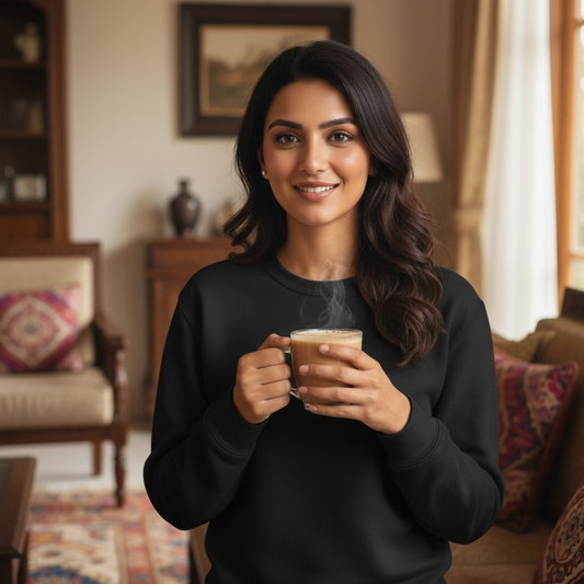 Cozy Sweatshirt - Black, Grey, White