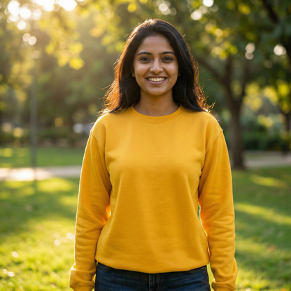 Cozy Sweatshirt - Maroon, Red, Yellow