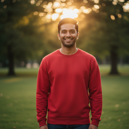 Cozy Sweatshirt - Maroon, Red, Yellow