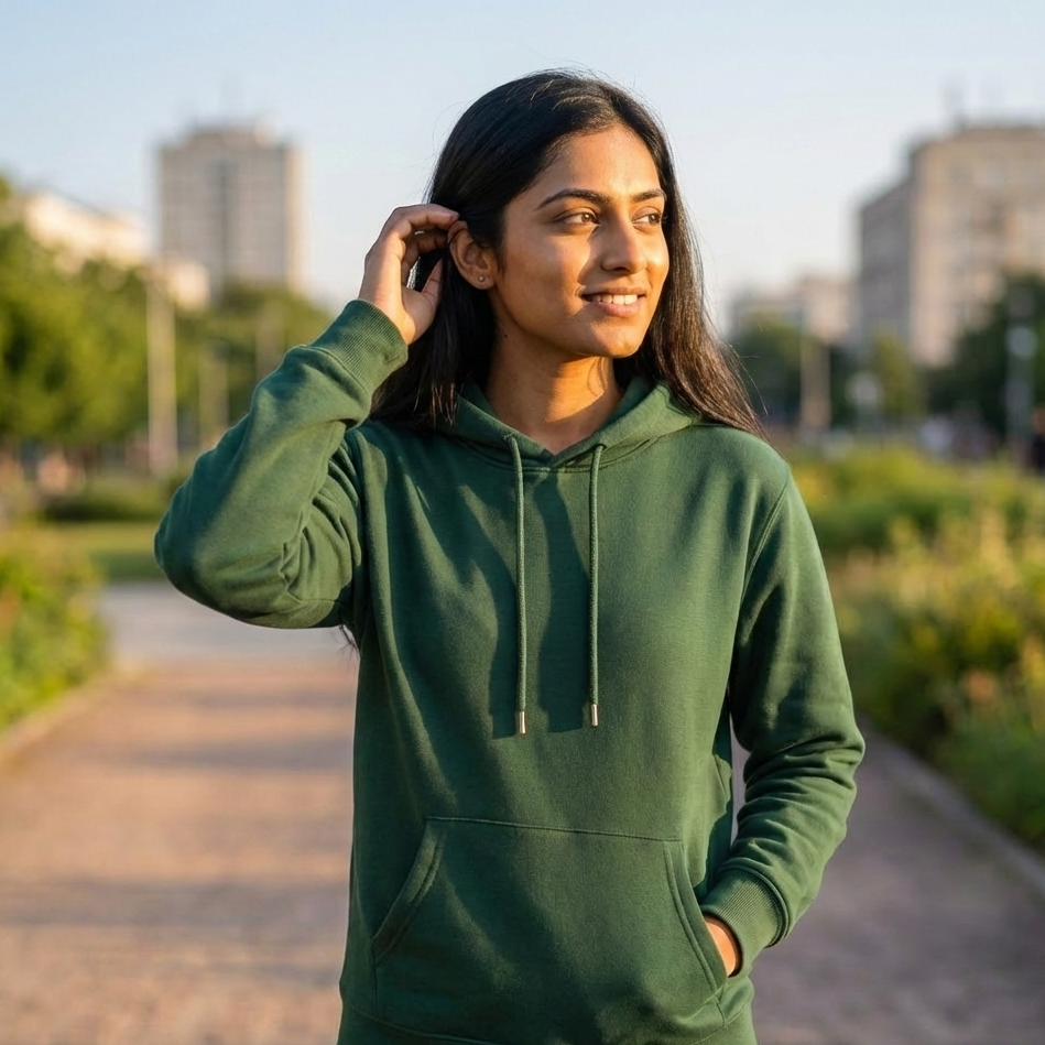 Classy Hoodie - Olive Green, Mint Green