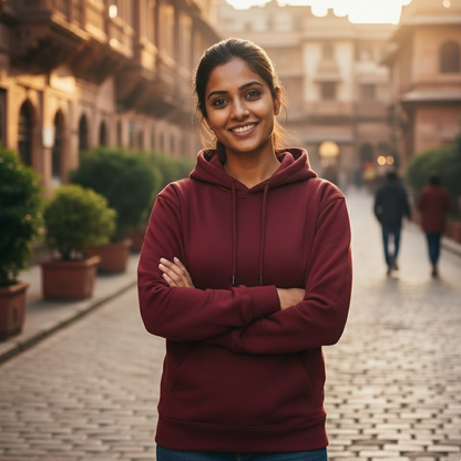 Classy Hoodie - Maroon, Red, Yellow