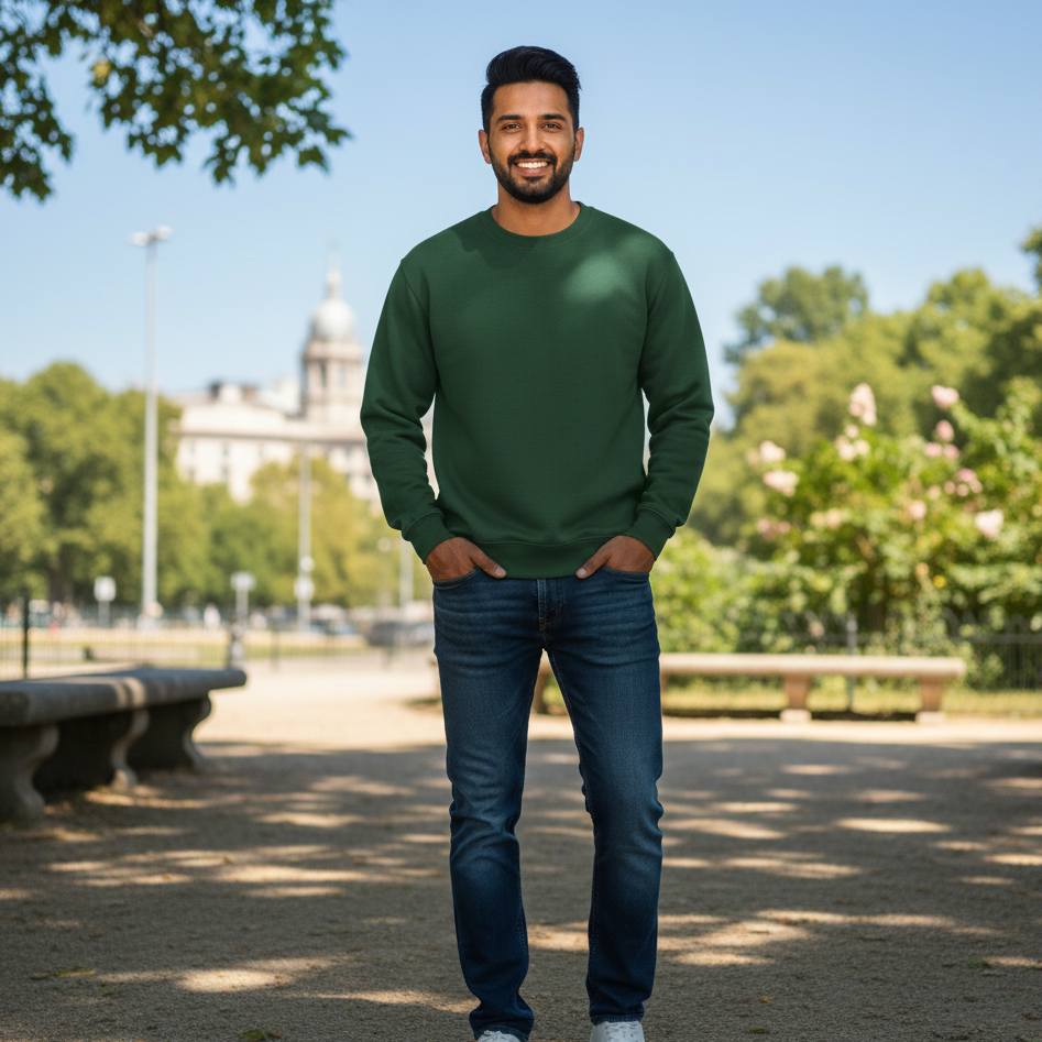 Cozy Sweatshirt - Olive Green, Mint Green