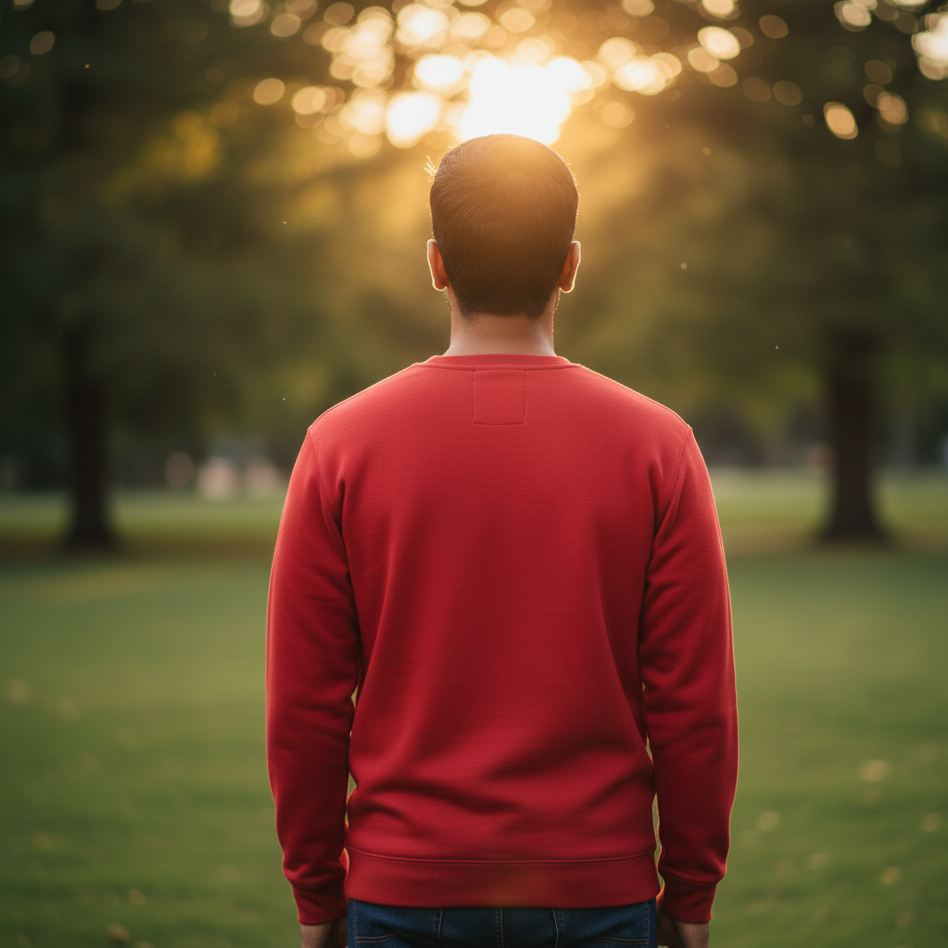 Cozy Sweatshirt - Maroon, Red, Yellow